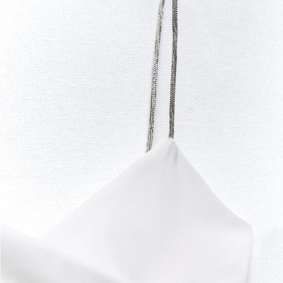 ZARA SHINY STRAPPY MINI DRESS - Picture 11 of 12